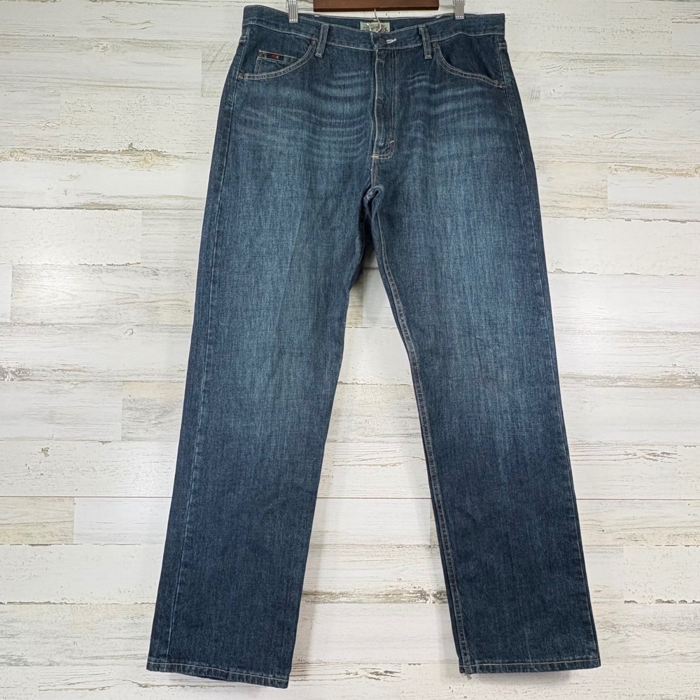 Wrangler 20X Competition Jeans Mens 38x34 Dark Wash Straight Leg Western Utility